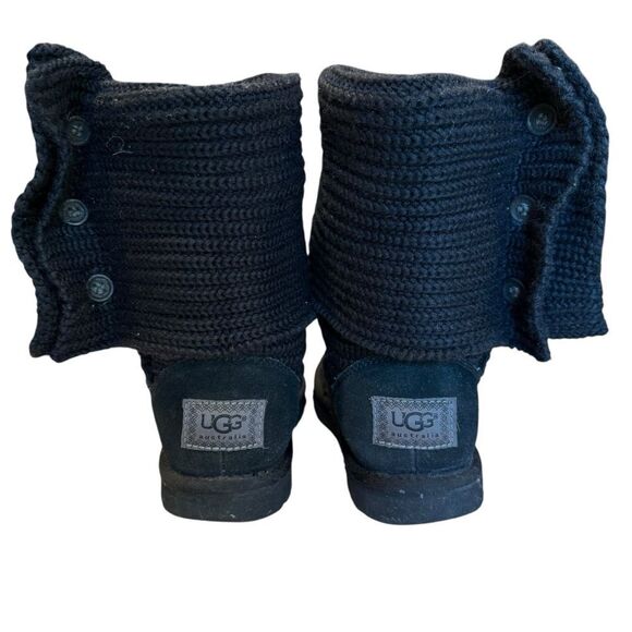 UGGS Classic Cardy Sweater Knit Boots — Black — Women’s 6 - Picture 3 of 8
